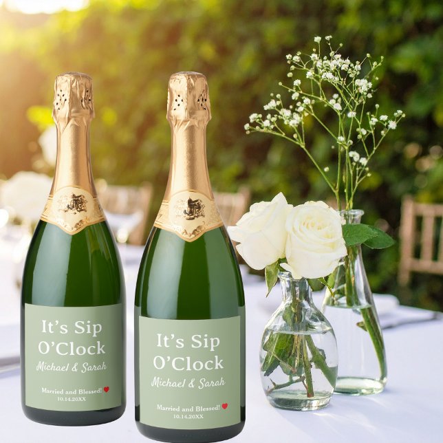 Rustic Wedding Sage Green It’s Sip O’Clock Custom (Von Creator hochgeladen)