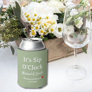 Rustic Wedding Sage Grün Es Ist Zeit Zum Trinken B Dosenkühler
