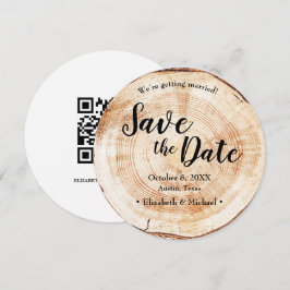 Rustic Wedding Save the date QR Code website Einladung
