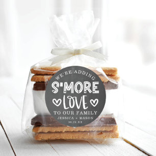 Rustic Wedding S'more Liebe Gefallen Classic Round Runder Aufkleber