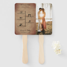 Rustic Wedding Timeline Foto Program Fächer