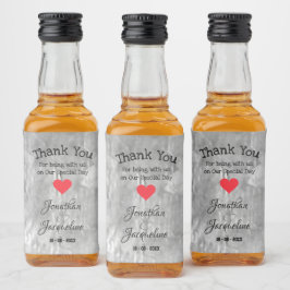 Rustic Wedding Vielen Dank, dass Sie Skriptnamen M Alkoholflaschenetikett