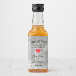 Rustic Wedding Vielen Dank, dass Sie Skriptnamen M Alkoholflaschenetikett