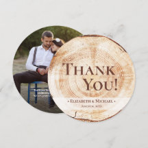 Rustic Wedding Wood Grain Custom Foto Vielen Dank