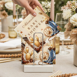 Rustic Western Cowboy Baby Shower Serviette