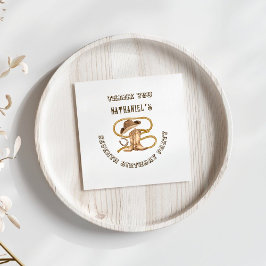 Rustic western cowboy you are wanted birthday serviette
