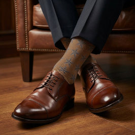 Rustic Western Plain Stars Socken
