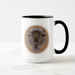 Rustic Western Plains Bison Tasse