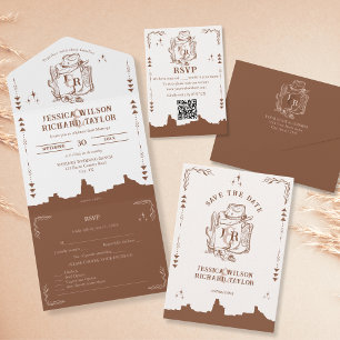 Rustic Western Ranch Farm Barn Cowboy Vielen Dank Begleitkarte