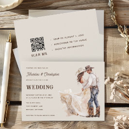 Rustic Western Ranch Hochzeit Einladung