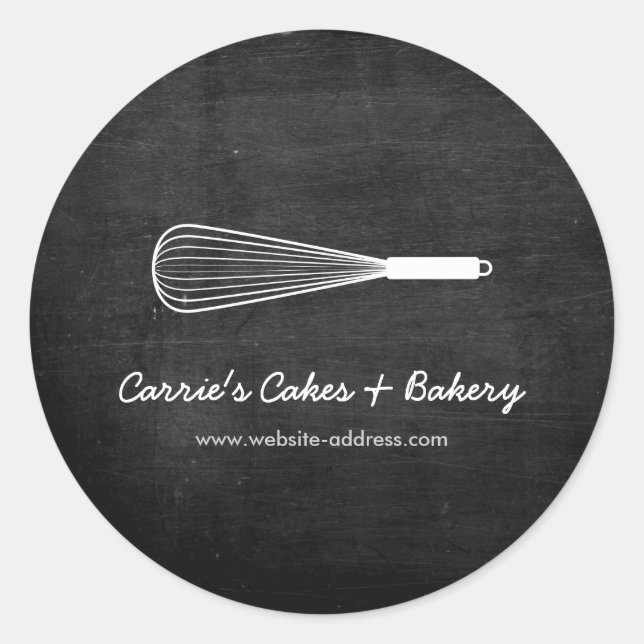Rustic Whisk Logo Bakery, Catering Stickers (Vorderseite)