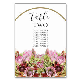 Rustic Wild Blume Bouquet Wedding Guest Names Tischnummer