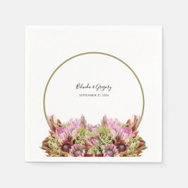 Rustic Wild Blume Bouquet Wedding Serviette