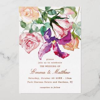 Rustic Wild Elegance Wedding Folieneinladung