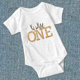Rustic Wild One 1. Geburtstag Baby Strampler