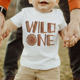 Rustic Wild One 1. Geburtstag Baby T-shirt