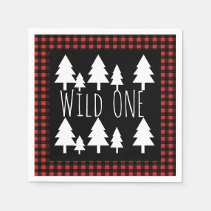 Rustic Wild One Buffalo Karo Kariert Serviette
