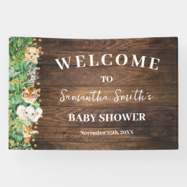 Rustic Wild Safari Begrüßungs Baby Duschbanner Banner
