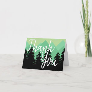 Rustic Wilderness Forest & Mountains Vielen Dank Einladung