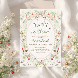 Rustic Wildflower Baby in Bloom Baby Shower Einladung