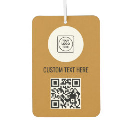 Rustic Wildflower Custom Logo QR Code Promotion Autolufterfrischer