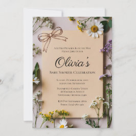 Rustic Wildflower Little Princess Baby Shower Einladung