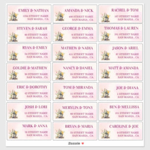 Rustic Winery Wedding Guest Address Labels