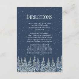 Rustic Winter Forest Wedding Direction Insert