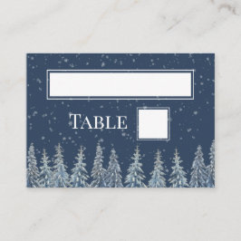 Rustic Winter Forest Wedding Place Setting Cards Platzkarte