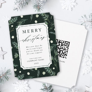 Rustic Winter Greenery QR Kodex Weihnachten im Unt