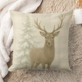 Rustic Winter Throw Pillow Kissen