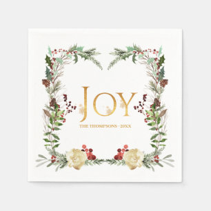 Rustic Winterland Freude Weihnachten Party Serviette
