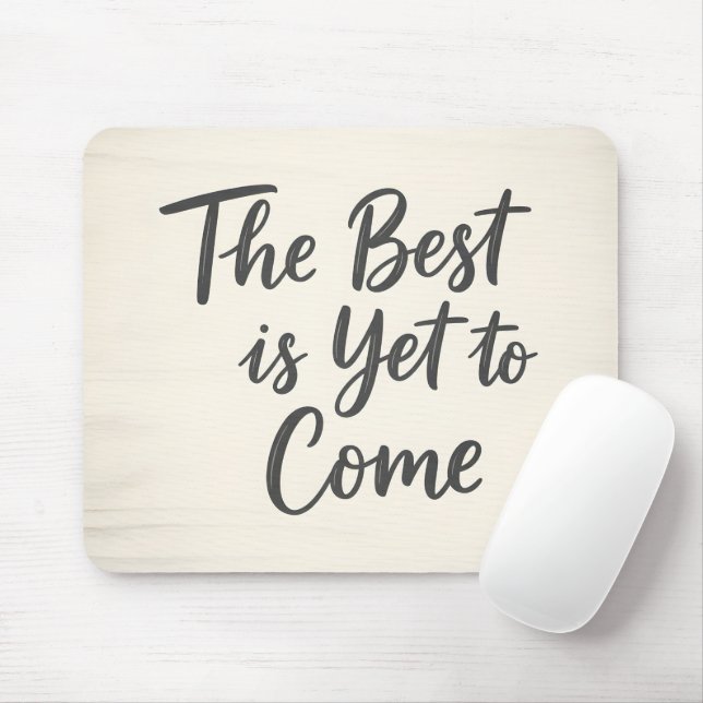 Rustic Wood Background Inspirational Typography Mousepad (Mit Mouse)