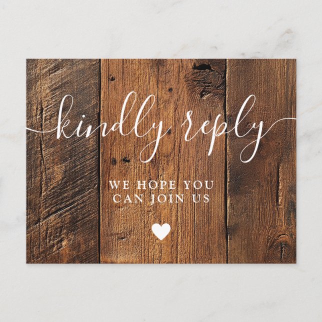 Rustic Wood Barn Boho Song Anfrage UAWG Postkarte (Vorderseite)