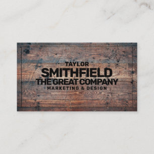 Rustic Wood Beruflich Business Card Visitenkarte