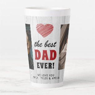 Rustic Wood Bester Vater Aller Zeiten Rotes Herz 2 Milchtasse