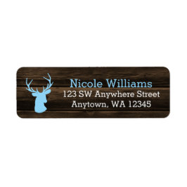 Rustic Wood Blue Buck Deer