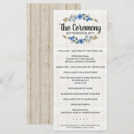 Rustic Wood Boho Arrows & Floral Wedding Program Programm