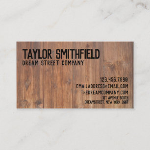 Rustic Wood Business Card Visitenkarte