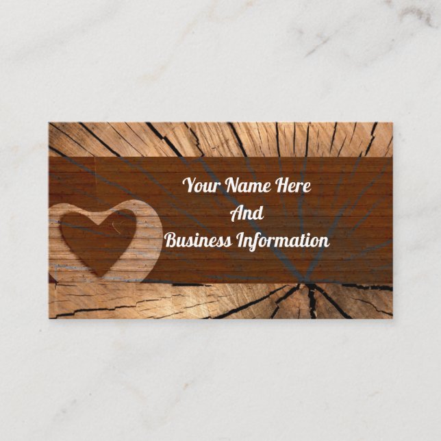 Rustic Wood Business Card Visitenkarte (Vorderseite)