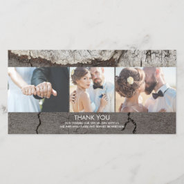 Rustic Wood Country Braun Wedding Vielen Dank Dankeskarte
