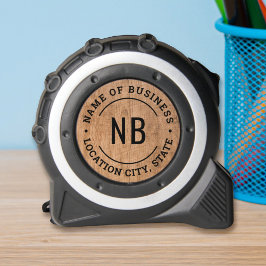 Rustic Wood Custom Business Company Name Maßband