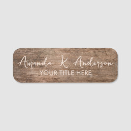 Rustic Wood Custom  Namensschild