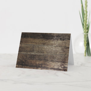 Rustic Wood Greeting Card Karte