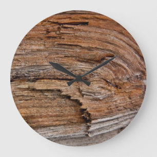 Rustic wood große wanduhr