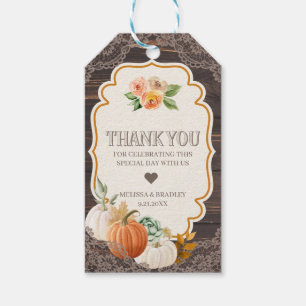 Rustic Wood Lace Fall Vielen Dank für Ihre Unterst Geschenkanhänger