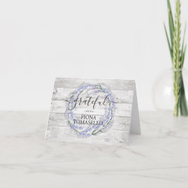 Rustic Wood Lavender Wreath Baby Dusche Vielen Dan Dankeskarte