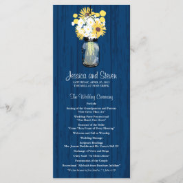 Rustic Wood Mason Jar und Wildblumen Programm