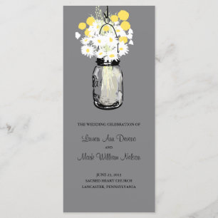 Rustic Wood Mason Jar und Wildblumen Programm