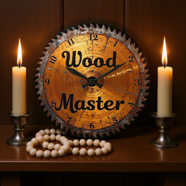 Rustic Wood Master Saw Blade Große Wanduhr (Von Creator hochgeladen)